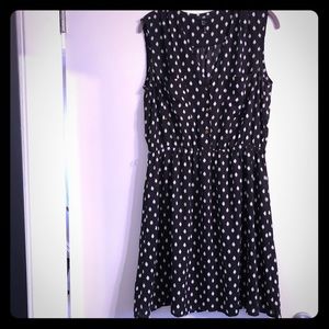 Black and White polka dot casual dress